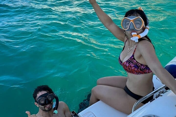 Gear up to explore the underwater world near the Sea Lions on your private yacht and snorkeling tour in Cabo!