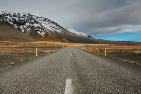 Highway 1 in Iceland on South Coast