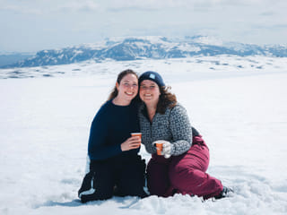 Take a seat on the glacier!
