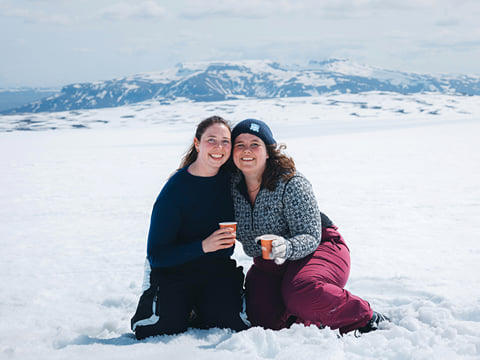 Take a seat on the glacier!