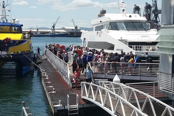 Travelers return from Robben Island