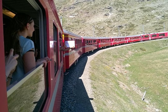 Bernina Train and St Moritz 1 day Private Tour with pick up