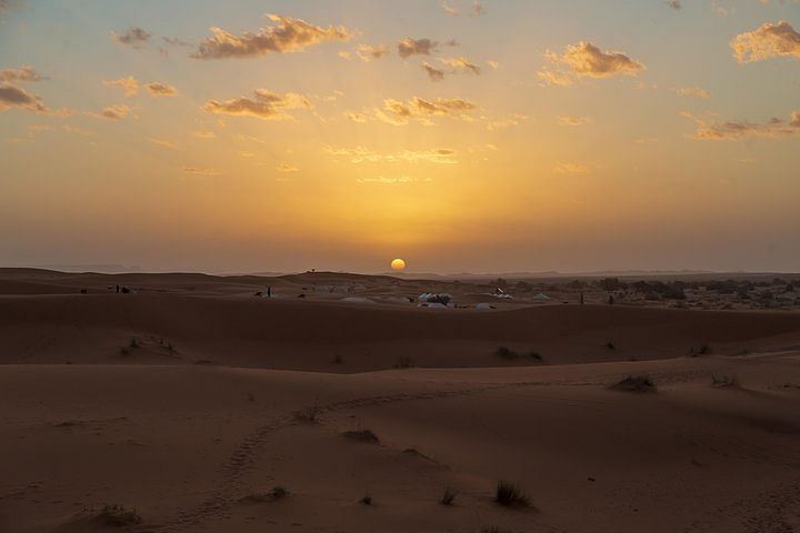 Luxury Erg Chebbi Desert Camel Trek with Sunset & Sunrise Experience