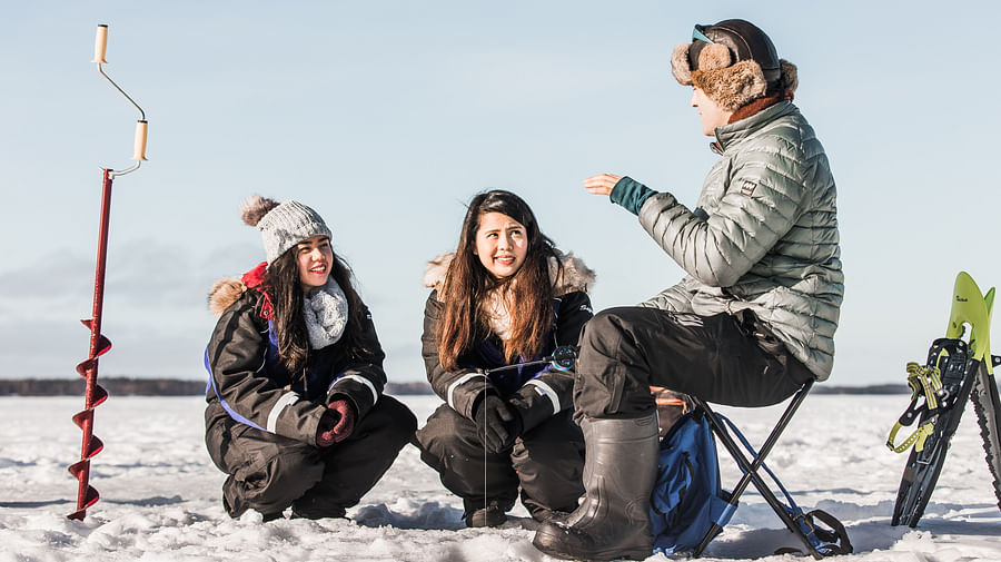 Ice Fishing Experience in Finnish Lapland