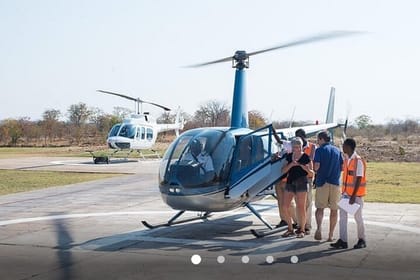 15 minutes scenic helicopter flight above Victoria Falls-Zimbabwe