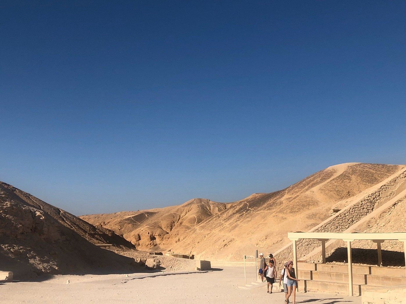 Exterior view of the Valley of the Kings tombs in Luxor west bank, egypt