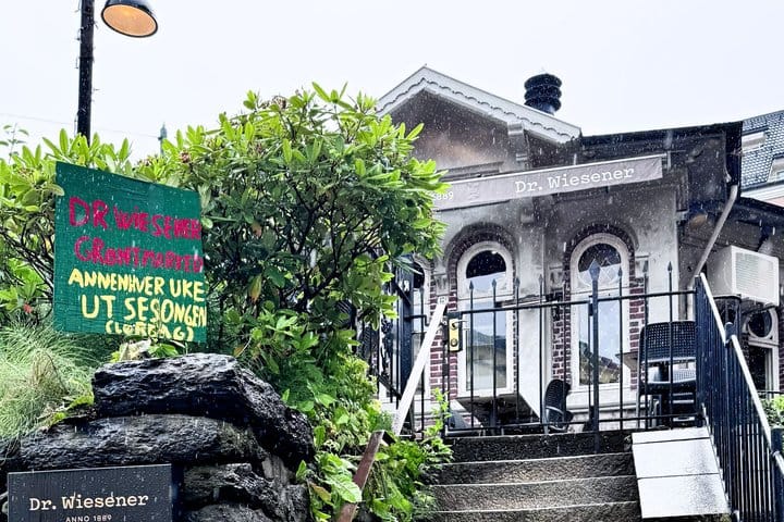 Stone steps leading to the entrance of Dr. Wiesener