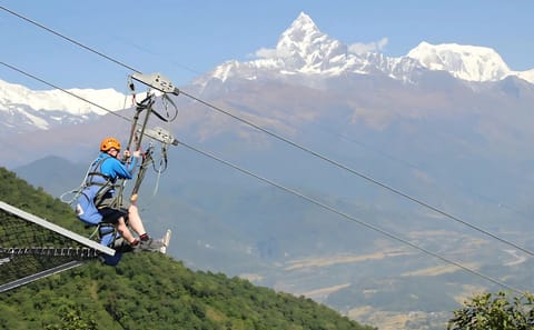 Zip-Line Adventure Over Phewa Lake in Pokhara, Nepal