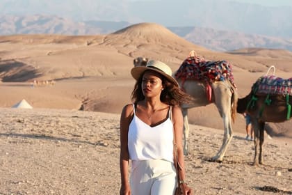 Marrakech to Agafay Camel Ride and Delicious Desert Lunch