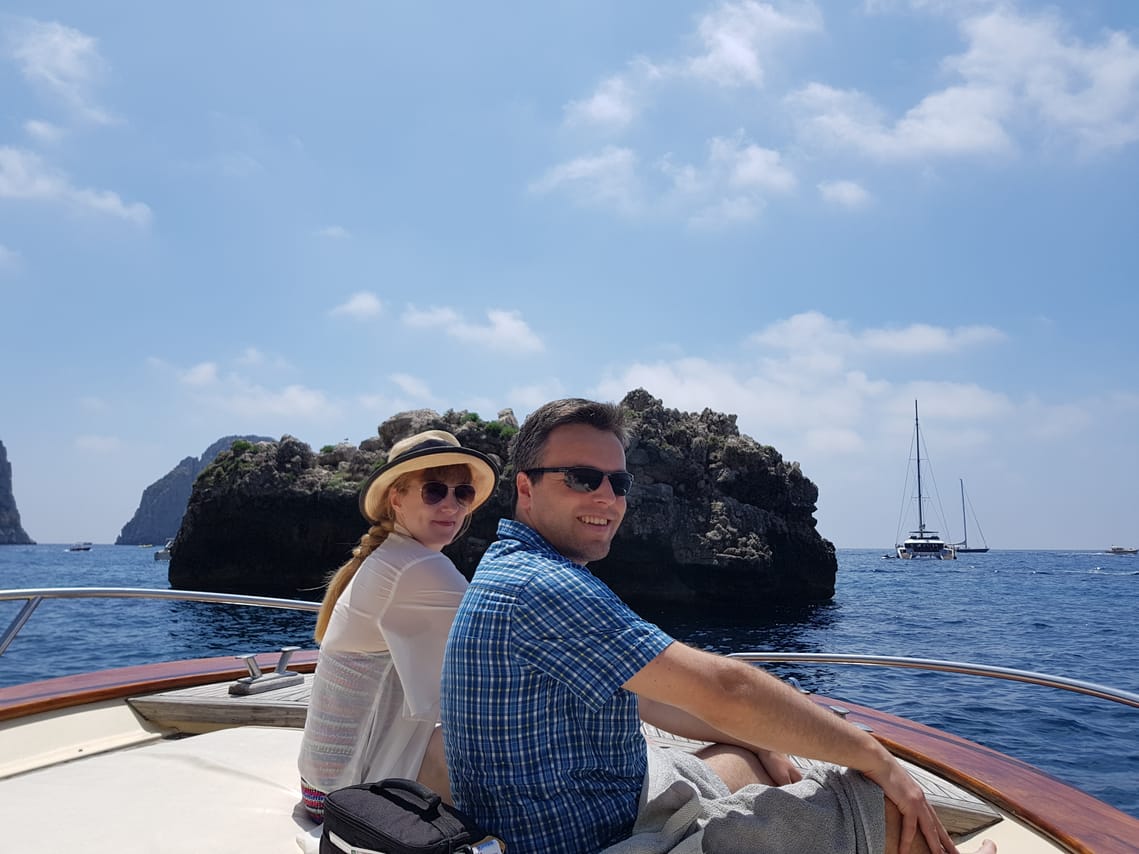 3)Amalfi: private boat tour to Capri of 7hrs 5
