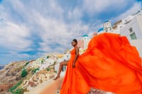 Santorini flying dress photo 8