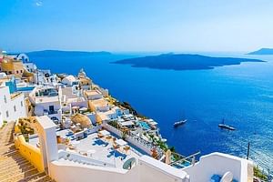 Private 5hrs Morning Trip to from Santorini to Volcano & Aspronisi