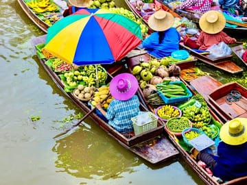 Bangkok Private Tour: Floating Market & Train Market Experience