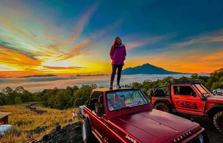 Sunrise Jeep Tour and Black Lava Exploration at Mount Batur