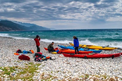 10-days Sea Kayak Expedition with Camping in West Crete, Greece