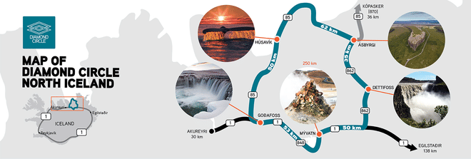 Private Guided luxury Diamond Circle Tour from Akureyri