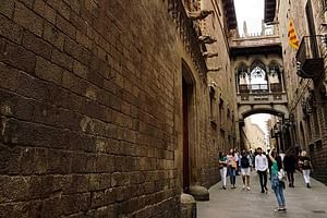 We visit the Gothic Quarter and enter the Cathedral of Barcelona