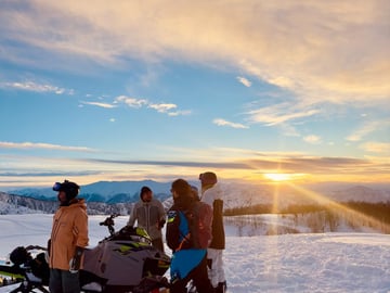 Weekend Kackars Snowmobile Backcountry Snowboarding & Freeride Skiing Tour