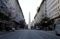 View of the Obelisk in 9 de Julio Avenue