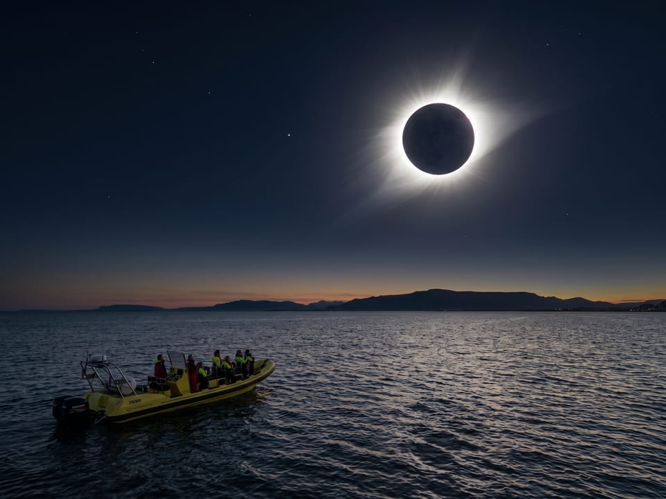 Solar Eclipse by RIB Speedboat from Reykjavík — Iceland Discover
