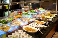 One of the buffet stations