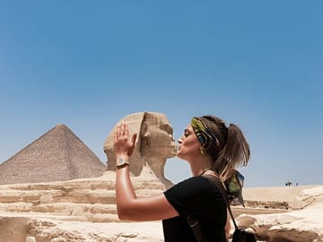 Explore the legendary Pyramids & Sphinx on this Cairo tour from Hurghada!