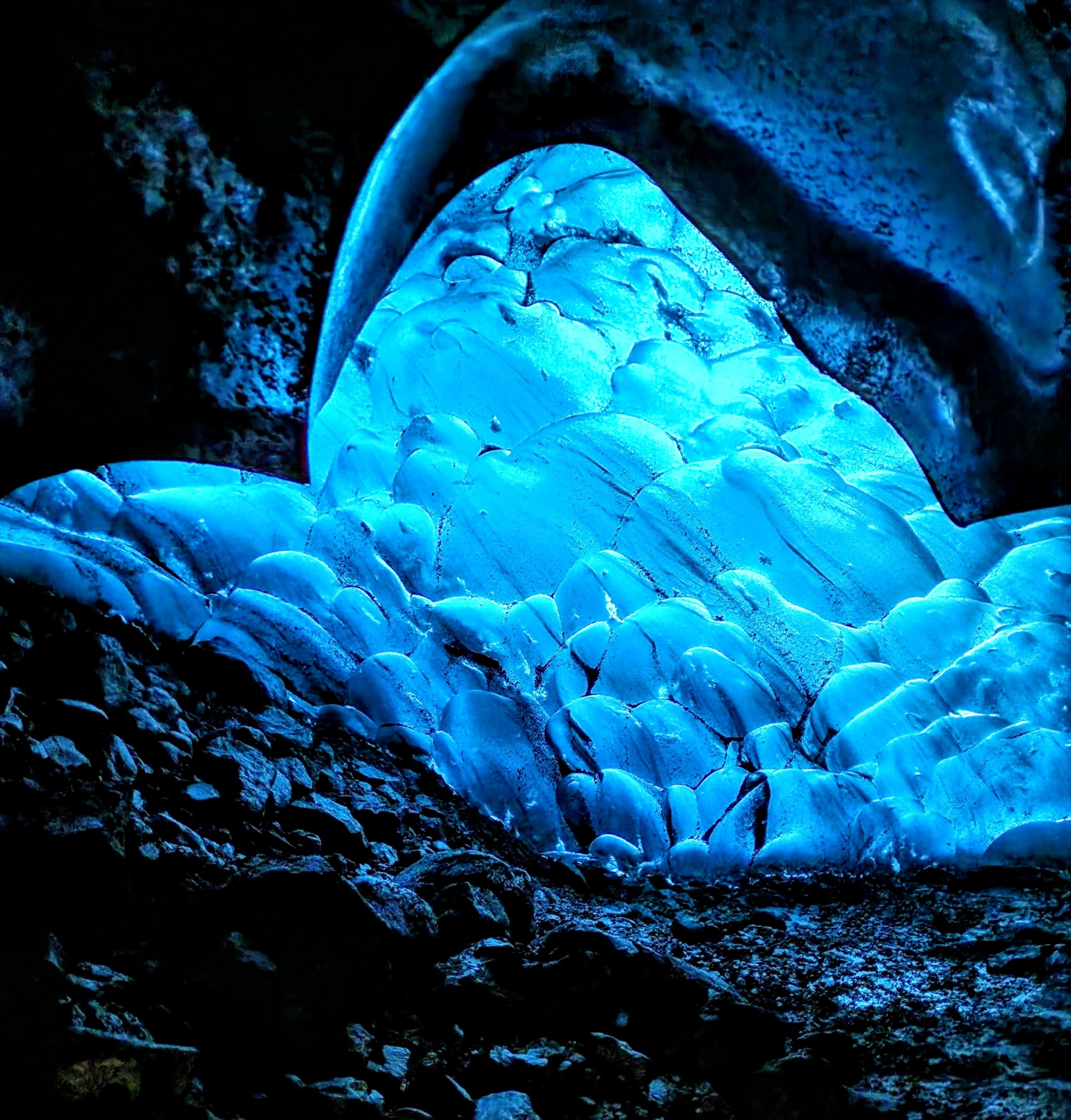 The blue church in Sparkle ice cave