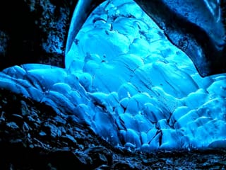 The blue church in Sparkle ice cave
