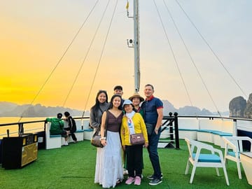Halong Bay Luxury Day Cruise with Buffet Lunch & Sunset Party