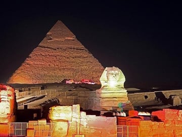 Pyramids of Giza sound and light show Private Tran