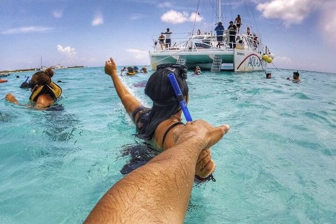Full-Day Catamaran Cozumel Tour with Sky Snorkeling & Kuza