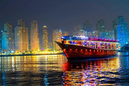 Dubai  Marina Dhow Cruise with Private Transfers