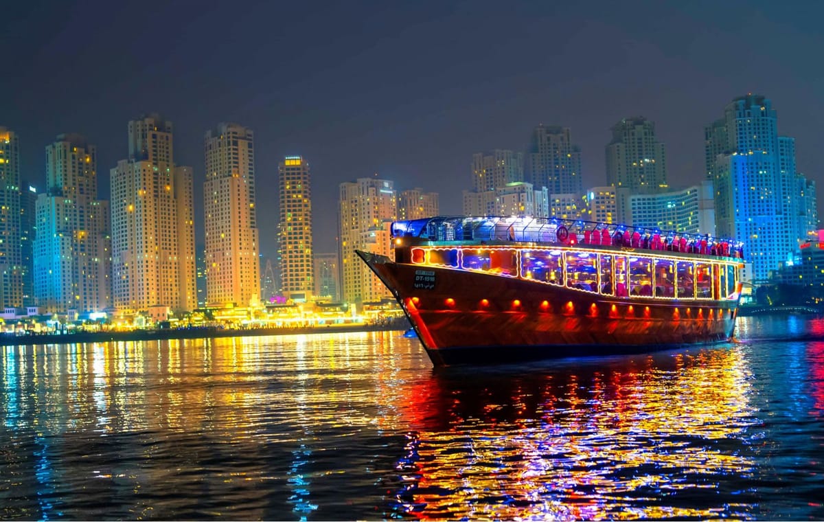 Dubai Marina Dhow Cruise with Private Transfers