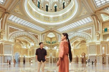Abu Dhabi City Tour Grand Mosque Emirates Palace Entrance