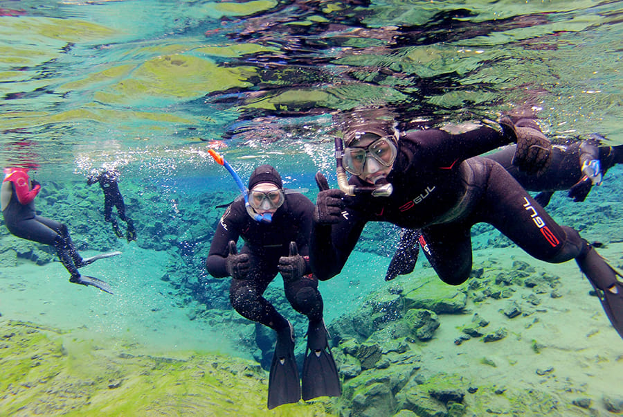 Above & Below: Silfra Snorkeling & Fly Over Iceland - with Snorkeling Photos