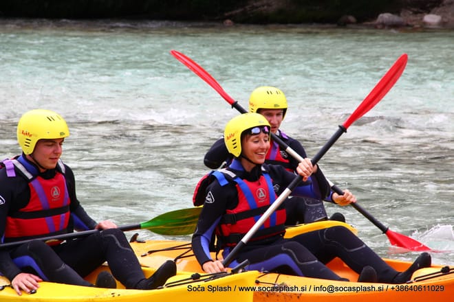 Kayak trip for beginners on Soča river photo 2