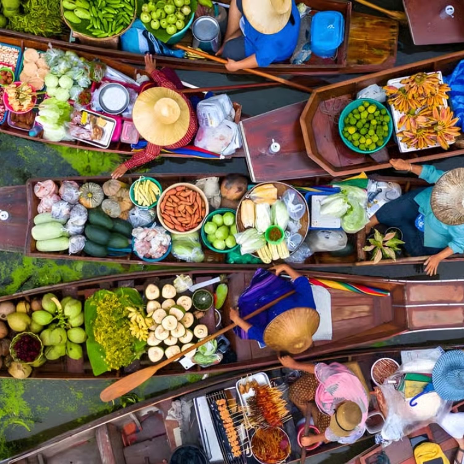 Discover Bangkok’s iconic markets in a small group with hotel pickup. Visit the famous Railway & Floating markets, then enhance your day with Sunset Cruise Buffet on Chao Phraya River.