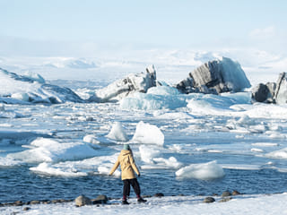 Taking in the beauty at Glacier Lagoon Iceland