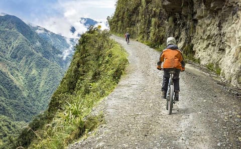 Bike Tour Down the Death Road in La Paz, Bolivia