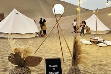 Desert Glamping Experience in Ica, Peru with Gourmet Dinner