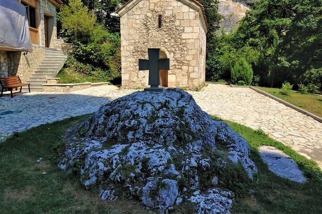 Natural limestone monolith "The Katskhi Pillar"