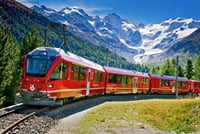 Bernina train and Swiss Alps. Departure from Desenzano 1