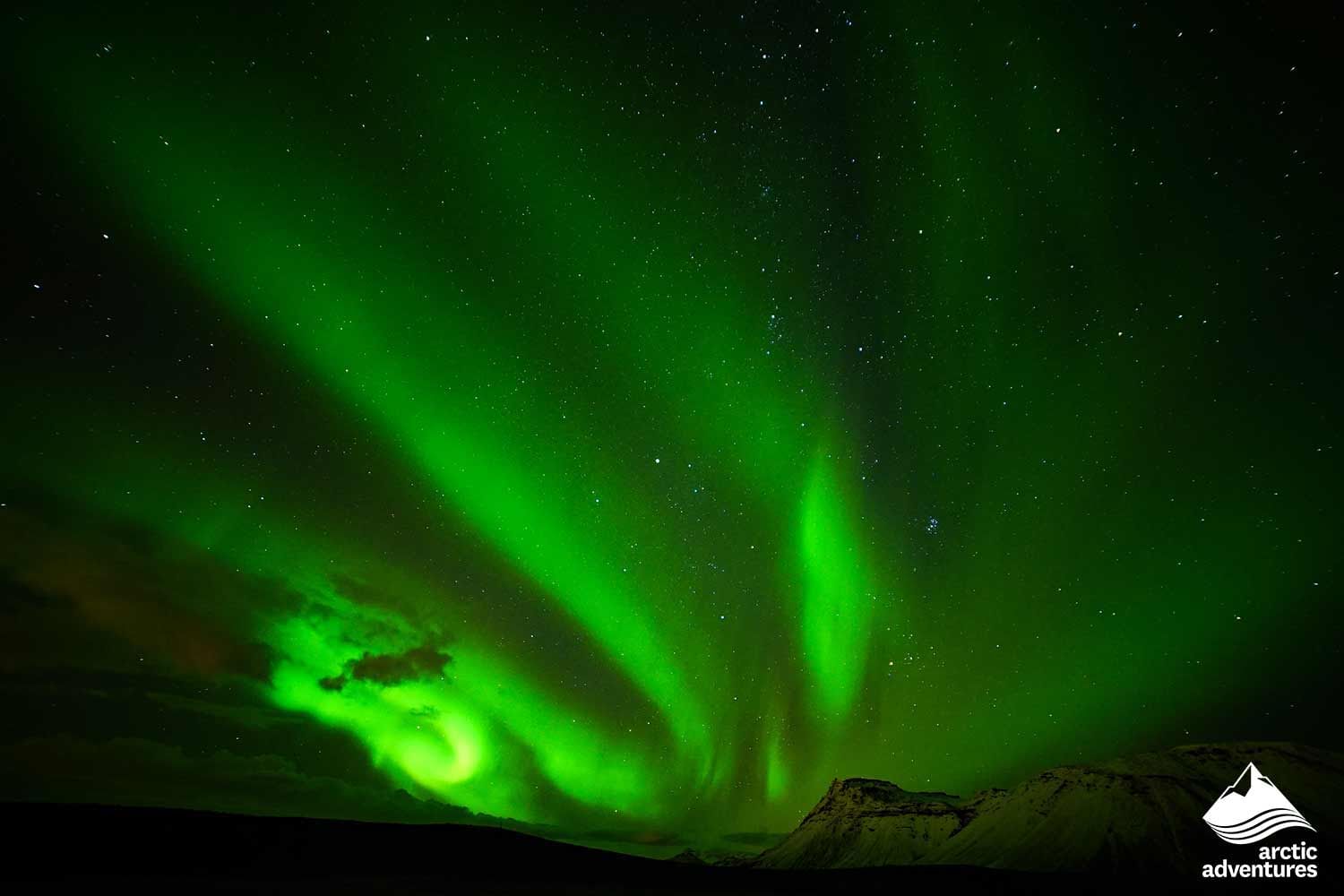 Northern lights during 4 day tour Iceland