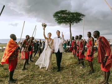 Wedding ceremony on safari