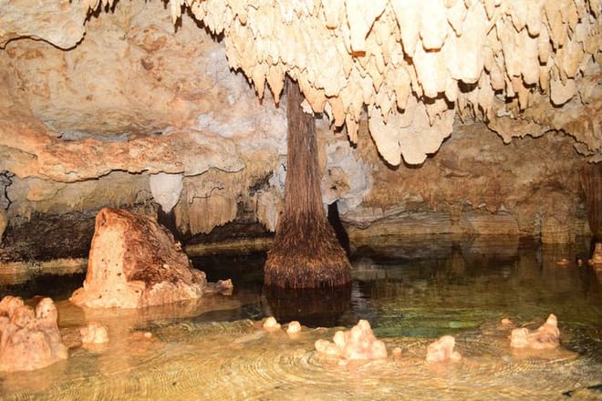 Aventura en cenote Yaxmuul Ceremonia y rapel del chamán maya