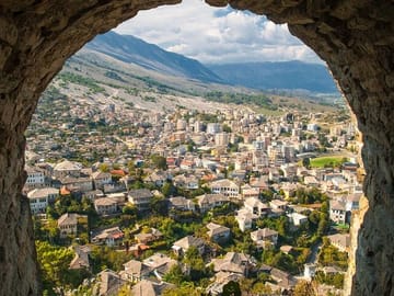 view gjirokaster from castle