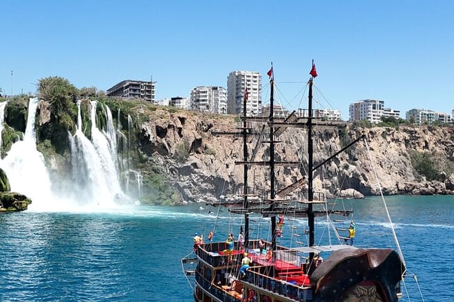Antalya Pirate Boat Tour Visiting Duden Waterfall 3