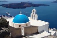 Santorini three bells church