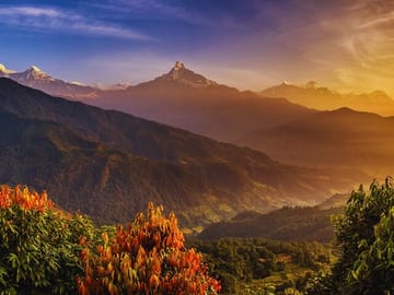 Shortest Ghorepani Poonhill trek from Kathmandu trip views from Sarangkot