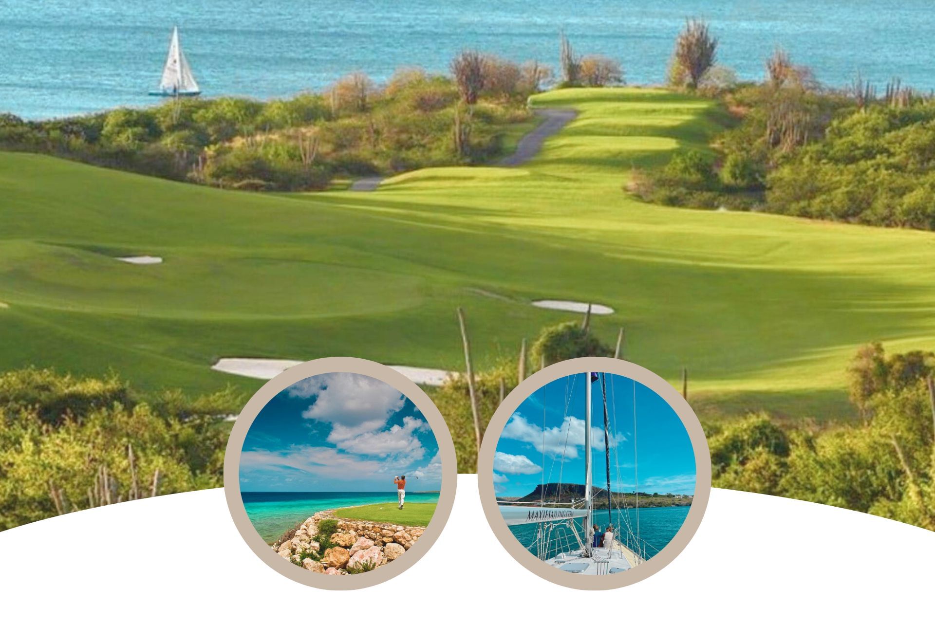 Amazing view at the old Quarry Golf Course next to the Caribbean Sea